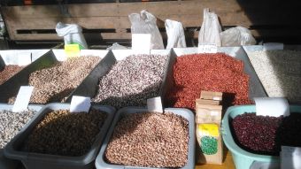 grain and beans at the market Fundao